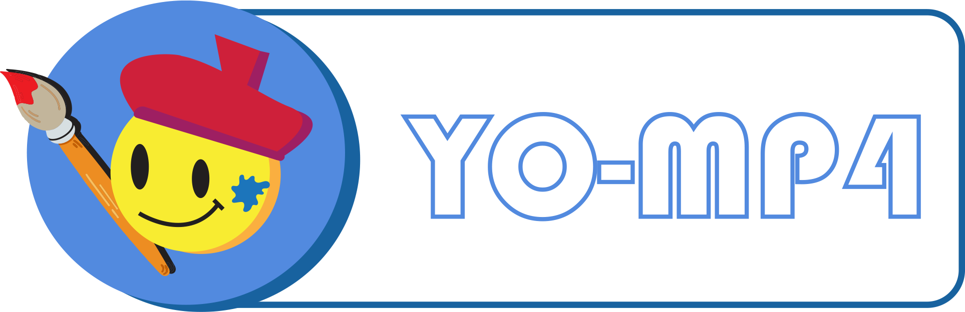 Painter Emoji Banner Logo